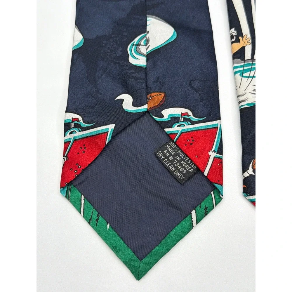 Vintage‎ 1993 Hanna-Barbera The Flintstones Sports Navy Blue Polyester Necktie